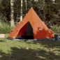 vidaXL Campingzelt 4 Personen Grau & Orange 367x367x259 cm 185T Taft vidaXL Campingzelt 4 Personen Grau & Orange 367x367x259 cm 185T Taft