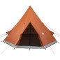 vidaXL Campingzelt 4 Personen Grau & Orange 367x367x259 cm 185T Taft vidaXL Campingzelt 4 Personen Grau & Orange 367x367x259 cm 185T Taft