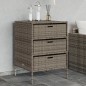 vidaXL Gartenschrank Grau 55x59x80 cm Poly Rattan vidaXL Gartenschrank Grau 55x59x80 cm Poly Rattan