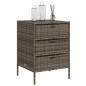 vidaXL Gartenschrank Grau 55x59x80 cm Poly Rattan vidaXL Gartenschrank Grau 55x59x80 cm Poly Rattan