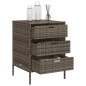 vidaXL Gartenschrank Grau 55x59x80 cm Poly Rattan vidaXL Gartenschrank Grau 55x59x80 cm Poly Rattan