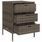 vidaXL Gartenschrank Grau 55x59x80 cm Poly Rattan vidaXL Gartenschrank Grau 55x59x80 cm Poly Rattan