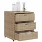 vidaXL Gartenschrank Beige 55x59x69 cm Poly Rattan vidaXL Gartenschrank Beige 55x59x69 cm Poly Rattan