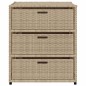vidaXL Gartenschrank Beige 55x59x69 cm Poly Rattan vidaXL Gartenschrank Beige 55x59x69 cm Poly Rattan