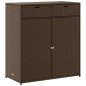 vidaXL Gartenschrank Braun 105x55x113 cm Poly Rattan vidaXL Gartenschrank Braun 105x55x113 cm Poly Rattan