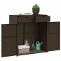 vidaXL Gartenschrank Braun 105x55x113 cm Poly Rattan vidaXL Gartenschrank Braun 105x55x113 cm Poly Rattan