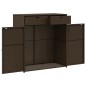 vidaXL Gartenschrank Braun 105x55x113 cm Poly Rattan vidaXL Gartenschrank Braun 105x55x113 cm Poly Rattan