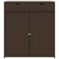 vidaXL Gartenschrank Braun 105x55x113 cm Poly Rattan vidaXL Gartenschrank Braun 105x55x113 cm Poly Rattan