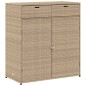 vidaXL Gartenschrank Beige 105x55x113 cm Poly Rattan vidaXL Gartenschrank Beige 105x55x113 cm Poly Rattan