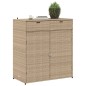 vidaXL Gartenschrank Beige 105x55x113 cm Poly Rattan vidaXL Gartenschrank Beige 105x55x113 cm Poly Rattan