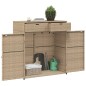 vidaXL Gartenschrank Beige 105x55x113 cm Poly Rattan vidaXL Gartenschrank Beige 105x55x113 cm Poly Rattan
