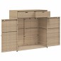 vidaXL Gartenschrank Beige 105x55x113 cm Poly Rattan vidaXL Gartenschrank Beige 105x55x113 cm Poly Rattan