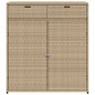 vidaXL Gartenschrank Beige 105x55x113 cm Poly Rattan vidaXL Gartenschrank Beige 105x55x113 cm Poly Rattan