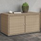 vidaXL Gartenschrank Beige 110x55x60,5 cm Poly Rattan vidaXL Gartenschrank Beige 110x55x60,5 cm Poly Rattan