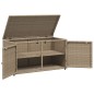 vidaXL Gartenschrank Beige 110x55x60,5 cm Poly Rattan vidaXL Gartenschrank Beige 110x55x60,5 cm Poly Rattan