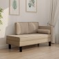 vidaXL Chaiselongue mit Kissen und Nackenrolle Cappuccino Kunstleder vidaXL Chaiselongue mit Kissen und Nackenrolle Cappuccino Kunstleder