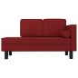vidaXL Chaiselongue mit Kissen und Nackenrolle Weinrot Kunstleder vidaXL Chaiselongue mit Kissen und Nackenrolle Weinrot Kunstleder