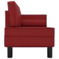 vidaXL Chaiselongue mit Kissen und Nackenrolle Weinrot Kunstleder vidaXL Chaiselongue mit Kissen und Nackenrolle Weinrot Kunstleder