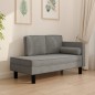 vidaXL Chaiselongue mit Kissen und Nackenrolle Hellgrau Samt vidaXL Chaiselongue mit Kissen und Nackenrolle Hellgrau Samt