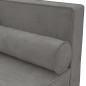 vidaXL Chaiselongue mit Kissen und Nackenrolle Hellgrau Samt vidaXL Chaiselongue mit Kissen und Nackenrolle Hellgrau Samt