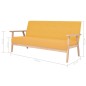 vidaXL 3-tlg. Sofagarnitur Stoff Gelb vidaXL 3-tlg. Sofagarnitur Stoff Gelb