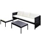 vidaXL 3-tlg. Garten-Lounge-Set mit Auflagen Poly Rattan Schwarz vidaXL 3-tlg. Garten-Lounge-Set mit Auflagen Poly Rattan Schwarz