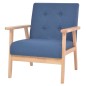 vidaXL Sofagarnitur 3-tlg. Stoff Blau vidaXL Sofagarnitur 3-tlg. Stoff Blau