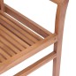 Essstühle 2 Stk. mit Anthrazit Kissen Massivholz Teak Essstühle 2 Stk. mit Anthrazit Kissen Massivholz Teak