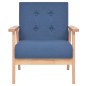 vidaXL Sofagarnitur 3-tlg. Stoff Blau vidaXL Sofagarnitur 3-tlg. Stoff Blau
