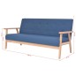vidaXL Sofagarnitur 3-tlg. Stoff Blau vidaXL Sofagarnitur 3-tlg. Stoff Blau