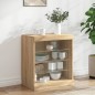 vidaXL Sideboard mit LED-Leuchten Sonoma-Eiche 60,5x37x67 cm vidaXL Sideboard mit LED-Leuchten Sonoma-Eiche 60,5x37x67 cm