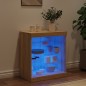 vidaXL Sideboard mit LED-Leuchten Sonoma-Eiche 60,5x37x67 cm vidaXL Sideboard mit LED-Leuchten Sonoma-Eiche 60,5x37x67 cm