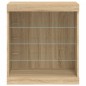 vidaXL Sideboard mit LED-Leuchten Sonoma-Eiche 60,5x37x67 cm vidaXL Sideboard mit LED-Leuchten Sonoma-Eiche 60,5x37x67 cm
