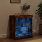 vidaXL Sideboard mit LED-Leuchten Räuchereiche 60,5x37x67 cm vidaXL Sideboard mit LED-Leuchten Räuchereiche 60,5x37x67 cm