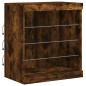 vidaXL Sideboard mit LED-Leuchten Räuchereiche 60,5x37x67 cm vidaXL Sideboard mit LED-Leuchten Räuchereiche 60,5x37x67 cm