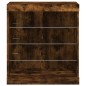 vidaXL Sideboard mit LED-Leuchten Räuchereiche 60,5x37x67 cm vidaXL Sideboard mit LED-Leuchten Räuchereiche 60,5x37x67 cm