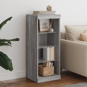 vidaXL Sideboard mit LED-Leuchten Grau Sonoma 41x37x100 cm