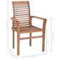 Essstühle 2 Stk. mit Anthrazit Kissen Massivholz Teak Essstühle 2 Stk. mit Anthrazit Kissen Massivholz Teak