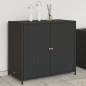 vidaXL Gartenschrank Schwarz 83x45x76 cm Poly Rattan vidaXL Gartenschrank Schwarz 83x45x76 cm Poly Rattan