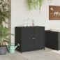 vidaXL Gartenschrank Schwarz 83x45x76 cm Poly Rattan vidaXL Gartenschrank Schwarz 83x45x76 cm Poly Rattan