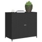 vidaXL Gartenschrank Schwarz 83x45x76 cm Poly Rattan vidaXL Gartenschrank Schwarz 83x45x76 cm Poly Rattan