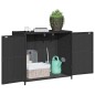 vidaXL Gartenschrank Schwarz 83x45x76 cm Poly Rattan vidaXL Gartenschrank Schwarz 83x45x76 cm Poly Rattan