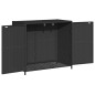 vidaXL Gartenschrank Schwarz 83x45x76 cm Poly Rattan vidaXL Gartenschrank Schwarz 83x45x76 cm Poly Rattan