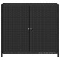 vidaXL Gartenschrank Schwarz 83x45x76 cm Poly Rattan vidaXL Gartenschrank Schwarz 83x45x76 cm Poly Rattan