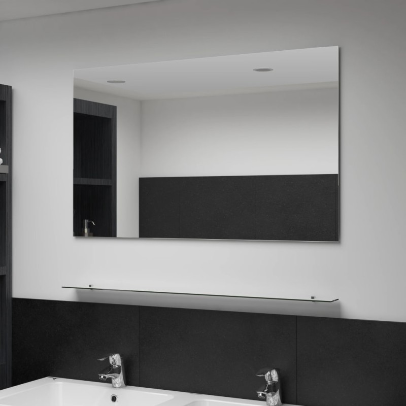 vidaXL Wandspiegel mit Ablage 100x60 cm Hartglas vidaXL Wandspiegel mit Ablage 100x60 cm Hartglas