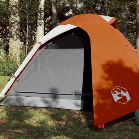 vidaXL Kuppel-Campingzelt 3 Personen Orange Wasserdicht