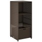 vidaXL Gartenschrank Braun 50x55x115 cm Poly Rattan vidaXL Gartenschrank Braun 50x55x115 cm Poly Rattan