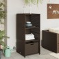 vidaXL Gartenschrank Braun 50x55x115 cm Poly Rattan vidaXL Gartenschrank Braun 50x55x115 cm Poly Rattan