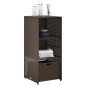 vidaXL Gartenschrank Braun 50x55x115 cm Poly Rattan vidaXL Gartenschrank Braun 50x55x115 cm Poly Rattan