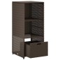 vidaXL Gartenschrank Braun 50x55x115 cm Poly Rattan vidaXL Gartenschrank Braun 50x55x115 cm Poly Rattan